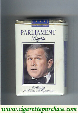Parliament Lights with George Bush soft box cigarettes